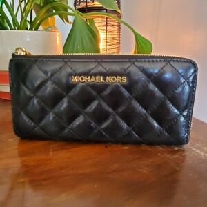 Michael Kors Black Quilted Wallet